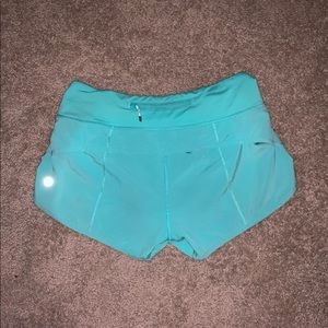 SOLD- Lululemon speed shorts - mint sz 4